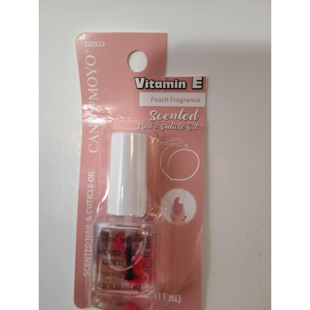 NEW CANDY MOYO PEACH Scented NAIL & CUTICLE OIL 0.37 FL OZ Vitamin E